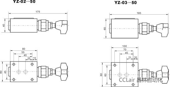 YZ-03-7-50  YZ-03-14-50  YZ-03-21-50  YZ-03-31.5-50   直动式溢流阀   