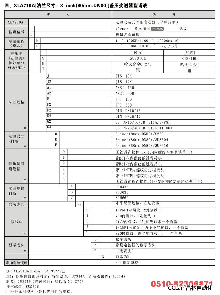 智能液位变送器 XLA210A XLA220A 