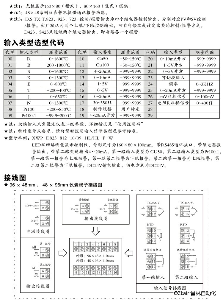 数显控制仪 XWP-D823 