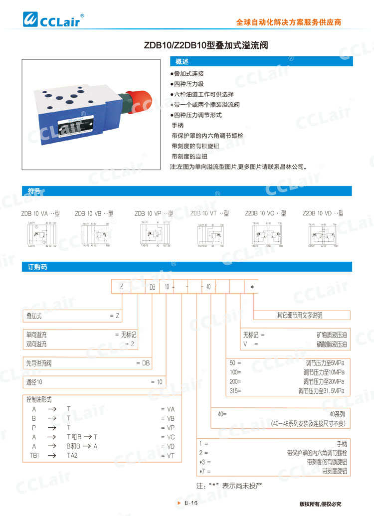 ZDB10,Z2DB10型叠加式溢流阀-1 