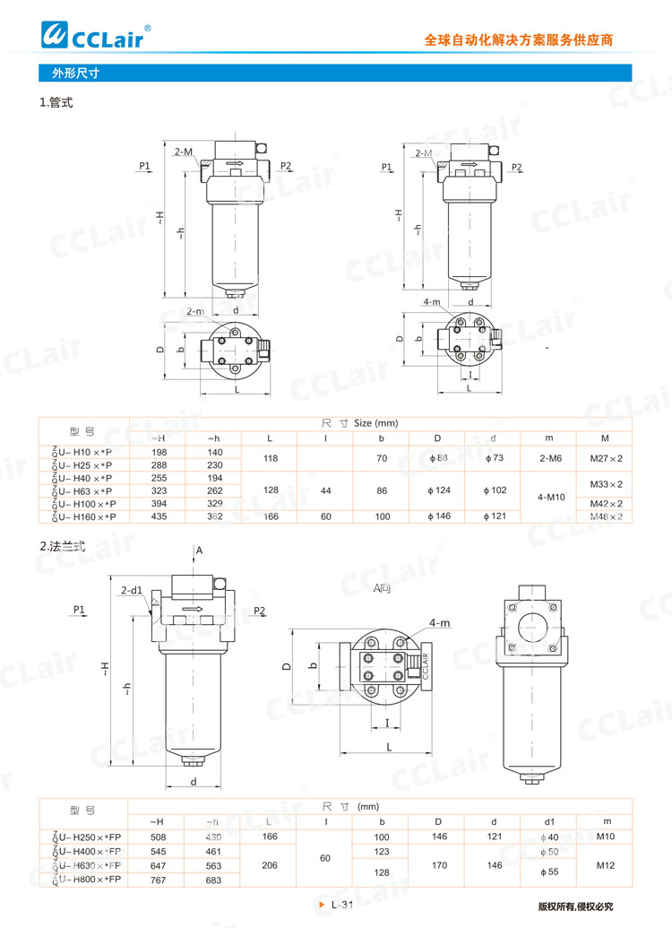 ZU-H、QU-H系列压力管路过滤器-3