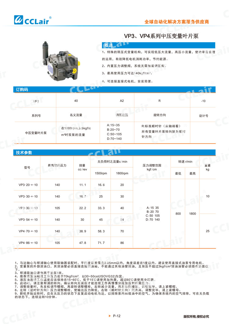 VP3、VP4系列中压变量叶片泵-1